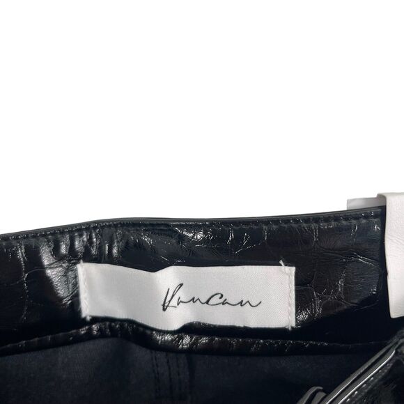 KanCan Josephine Faux Leather Mom Fit Jeans Black Boho Artsy NWT Womens 5/26 - Picture 3 of 6